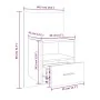Mesita de noche de pared color gris hormigón de vidaXL, Mesitas de noche - Ref: Foro24-811015, Precio: 46,92 €, Descuento: %