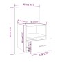 Mesita de noche de pared color gris hormigón de vidaXL, Mesitas de noche - Ref: Foro24-811015, Precio: 47,48 €, Descuento: %