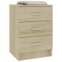 Mesita de noche de aglomerado color roble Sonoma 38x35x56 cm de vidaXL, Mesitas de noche - Ref: Foro24-800456, Precio: 66,22 ...