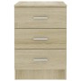 Mesita de noche de aglomerado color roble Sonoma 38x35x56 cm de vidaXL, Mesitas de noche - Ref: Foro24-800456, Precio: 66,22 ...