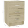 Mesita de noche de aglomerado color roble Sonoma 38x35x56 cm de vidaXL, Mesitas de noche - Ref: Foro24-800456, Precio: 66,22 ...