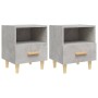 Mesitas de noche 2 unidades color gris hormigón 40x35x47 cm de vidaXL, Mesitas de noche - Ref: Foro24-812015, Precio: 76,15 €...