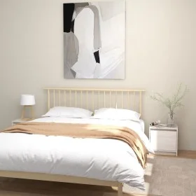 Mesitas de noche 2 uds madera maciza pino blanco 40x30,5x40 cm de vidaXL, Mesitas de noche - Ref: Foro24-808116, Precio: 54,4...