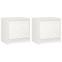 Mesitas de noche 2 uds madera maciza pino blanco 40x30,5x40 cm de vidaXL, Mesitas de noche - Ref: Foro24-808116, Precio: 54,9...