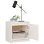 Mesitas de noche 2 uds madera maciza pino blanco 40x30,5x40 cm de vidaXL, Mesitas de noche - Ref: Foro24-808116, Precio: 54,9...