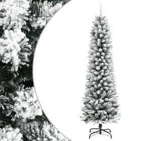 Árbol de Navidad artificial estrecho con nieve PVC y PE 120 cm en Decoración Festiva y Estacional | Comprar online en Foru.es