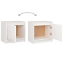 Mesitas de noche 2 uds madera maciza pino blanco 40x30,5x40 cm de vidaXL, Mesitas de noche - Ref: Foro24-808116, Precio: 54,9...