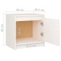 Mesitas de noche 2 uds madera maciza pino blanco 40x30,5x40 cm de vidaXL, Mesitas de noche - Ref: Foro24-808116, Precio: 54,9...