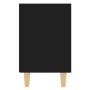 Mesita de noche con patas de madera maciza negra 40x30x50 cm de vidaXL, Mesitas de noche - Ref: Foro24-805781, Precio: 33,57 ...