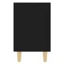 Mesita de noche con patas de madera maciza negra 40x30x50 cm de vidaXL, Mesitas de noche - Ref: Foro24-805781, Precio: 32,94 ...