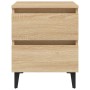 Mesitas de noche 2 uds contrachapada roble Sonoma 40x35x50 cm de vidaXL, Mesitas de noche - Ref: Foro24-805876, Precio: 89,21...
