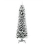 Árbol de Navidad artificial estrecho con nieve PVC y PE 180 cm en Decoración Festiva y Estacional | Comprar online en Foru.es