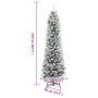 Árbol de Navidad artificial estrecho con nieve PVC y PE 210 cm en Decoración Festiva y Estacional | Comprar online en Foru.es