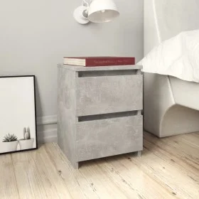 Mesitas de noche 2 uds aglomerado gris hormigón 30x30x40 cm de vidaXL, Mesitas de noche - Ref: Foro24-800522, Precio: 59,01 €...
