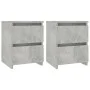 Mesitas de noche 2 uds aglomerado gris hormigón 30x30x40 cm de vidaXL, Mesitas de noche - Ref: Foro24-800522, Precio: 59,01 €...