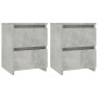 Mesitas de noche 2 uds aglomerado gris hormigón 30x30x40 cm de vidaXL, Mesitas de noche - Ref: Foro24-800522, Precio: 58,38 €...