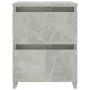 Mesitas de noche 2 uds aglomerado gris hormigón 30x30x40 cm de vidaXL, Mesitas de noche - Ref: Foro24-800522, Precio: 58,38 €...