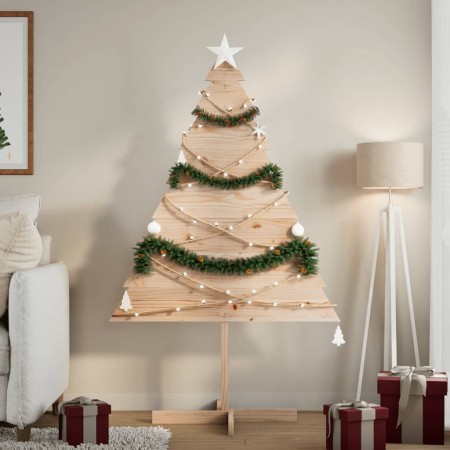 Árbol de Navidad de adorno madera maciza 150 cm en Decoración Festiva y Estacional | Comprar online en Foru.es