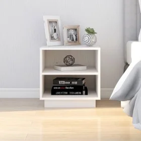 Nachttisch aus massivem Kiefernholz weiß 40x34x40 cm von vidaXL, Nachttische - Ref: Foro24-813327, Preis: 38,03 €, Rabatt: %