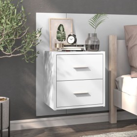 Mesita de noche de pared blanca de vidaXL, Mesitas de noche - Ref: Foro24-810989, Precio: 54,46 €, Descuento: %