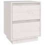 Mesita de noche madera maciza de pino blanco 40x35x50 cm de vidaXL, Mesitas de noche - Ref: Foro24-813317, Precio: 69,50 €, D...