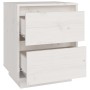 Mesita de noche madera maciza de pino blanco 40x35x50 cm de vidaXL, Mesitas de noche - Ref: Foro24-813317, Precio: 69,50 €, D...