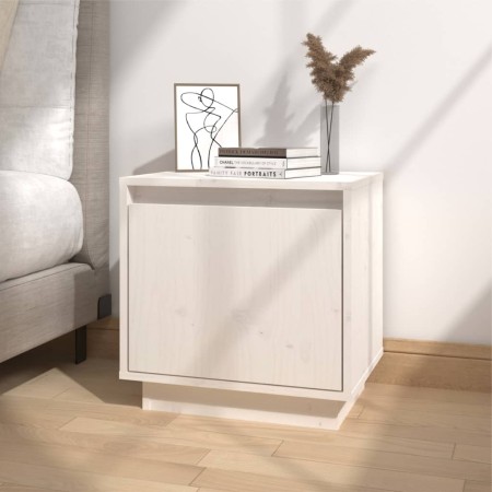 Mesita de noche de madera maciza de pino blanco 40x30x40 cm de vidaXL, Mesitas de noche - Ref: Foro24-813307, Precio: 43,86 €...