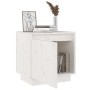 Mesita de noche de madera maciza de pino blanco 40x30x40 cm de vidaXL, Mesitas de noche - Ref: Foro24-813307, Precio: 43,86 €...