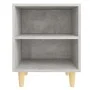 Bedside table solid wood legs concrete gray 40x30x50 cm by vidaXL, Nightstands - Ref: Foro24-805787, Price: 29,55 €, Discount: %
