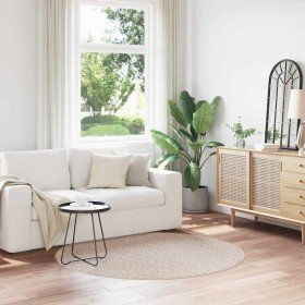 Alfombra Shaggy Antideslizante Crema 160 x 160 cm PP en Alfombras | Comprar online en Foru.es