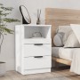 Mesita de noche madera contrachapada blanco de vidaXL, Mesitas de noche - Ref: Foro24-811232, Precio: 72,07 €, Descuento: %