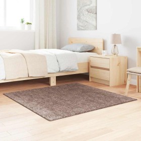 Alfombra Shaggy Antideslizante Marrón 120 x 120 cm PP en Alfombras | Comprar online en Foru.es