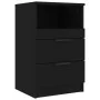 Mesita de noche madera contrachapada color negro de vidaXL, Mesitas de noche - Ref: Foro24-811234, Precio: 72,70 €, Descuento: %
