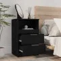 Mesita de noche madera contrachapada color negro de vidaXL, Mesitas de noche - Ref: Foro24-811234, Precio: 72,70 €, Descuento: %