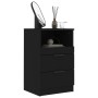 Mesita de noche madera contrachapada color negro de vidaXL, Mesitas de noche - Ref: Foro24-811234, Precio: 75,79 €, Descuento: %