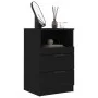 Mesita de noche madera contrachapada color negro de vidaXL, Mesitas de noche - Ref: Foro24-811234, Precio: 72,70 €, Descuento: %