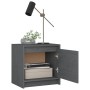 Mesitas de noche 2 uds madera maciza pino gris 40x30,5x40 cm de vidaXL, Mesitas de noche - Ref: Foro24-808118, Precio: 62,02 ...