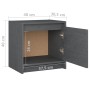 Mesitas de noche 2 uds madera maciza pino gris 40x30,5x40 cm de vidaXL, Mesitas de noche - Ref: Foro24-808118, Precio: 62,02 ...