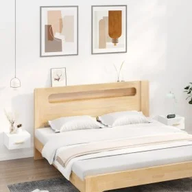 Mesitas de noche de pared 2 uds blanco brillo 35x35x20 cm de vidaXL, Mesitas de noche - Ref: Foro24-812847, Precio: 45,22 €, ...
