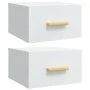 Mesitas de noche de pared 2 uds blanco brillo 35x35x20 cm de vidaXL, Mesitas de noche - Ref: Foro24-812847, Precio: 45,22 €, ...