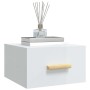 Mesitas de noche de pared 2 uds blanco brillo 35x35x20 cm de vidaXL, Mesitas de noche - Ref: Foro24-812847, Precio: 45,75 €, ...