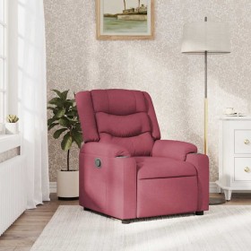 Sillón reclinable de tela rojo tinto en Sillones | Comprar online en Foru.es