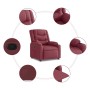 Sillón reclinable de tela rojo tinto en Sillones | Comprar online en Foru.es