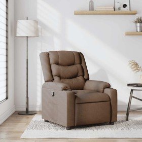 Sillón reclinable de tela marrón en Sillones | Comprar online en Foru.es
