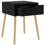 Mesitas noche 2 uds madera ingeniería negro brillo 40x40x56 cm de vidaXL, Mesitas de noche - Ref: Foro24-326810, Precio: 70,8...