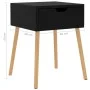 Mesitas noche 2 uds madera ingeniería negro brillo 40x40x56 cm de vidaXL, Mesitas de noche - Ref: Foro24-326810, Precio: 70,8...