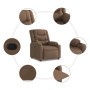 Sillón reclinable de tela marrón en Sillones | Comprar online en Foru.es
