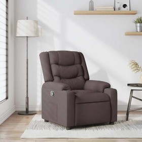 Sillón reclinable de tela marrón oscuro en Sillones | Comprar online en Foru.es