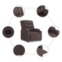 Sillón reclinable de tela marrón oscuro en Sillones | Comprar online en Foru.es