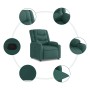 Sillón reclinable de tela verde oscuro en Sillones | Comprar online en Foru.es